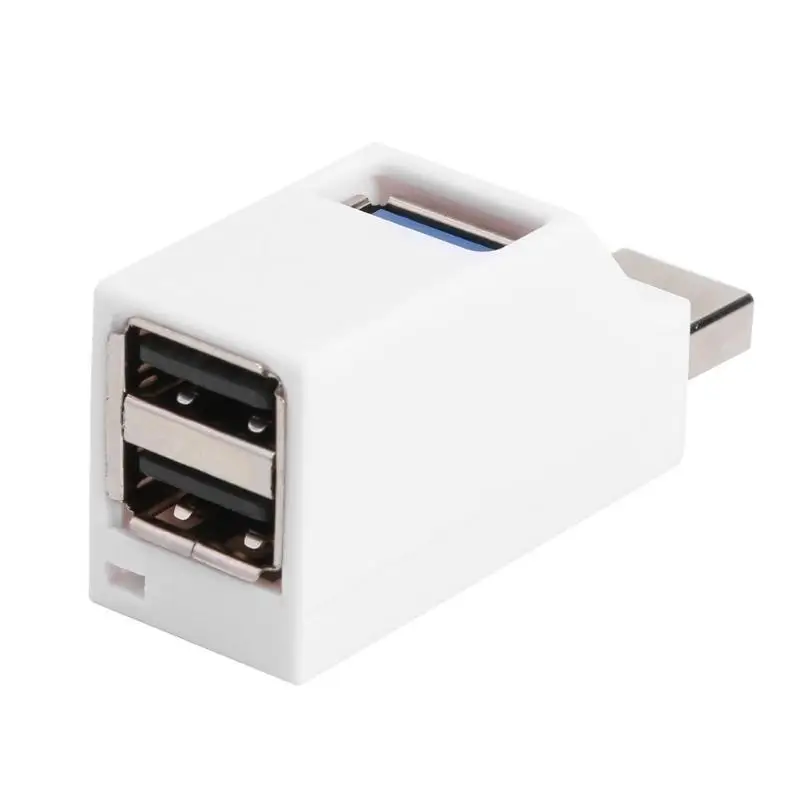 3 Порты и разъёмы usb-хаб USB 3,0 высокое Скорость PLC сплиттер адаптер для ноутбука Macbook PC - Цвет: Белый
