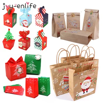 

Merry Christmas Gift Bags Santa Claus Elk Xmas Tree Candy Boxes Christmas Decorations for Home Noel Natal 2020 New Year Party
