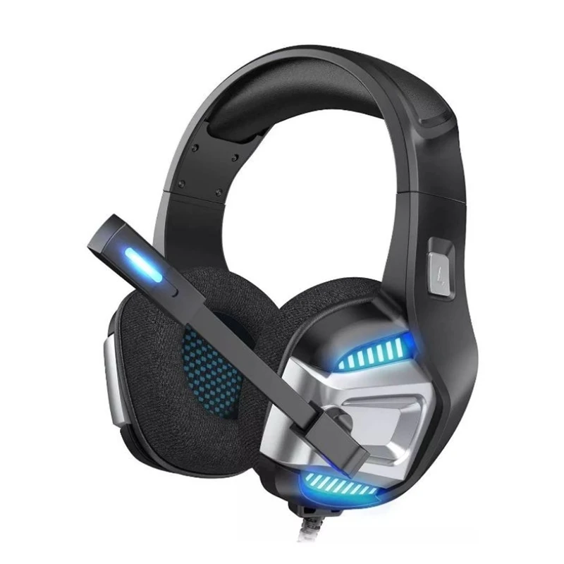 Gaming Headset Surround Stereo Headset with Noise Reduction Mic and LED Light for PC PS4 One Laptop Smart Phone