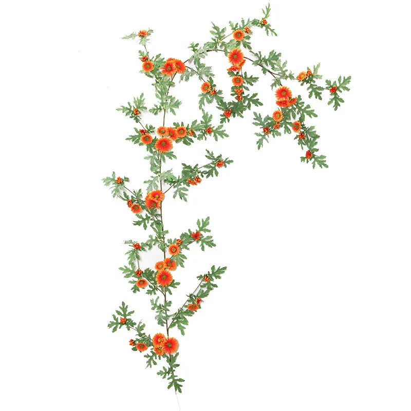 

1,8 м ротанговый цветок маргаритки лоза искусственный подсолнух подвесной ротанговый свадебный Декор для дома гостиной Декор Шелковый цвет...