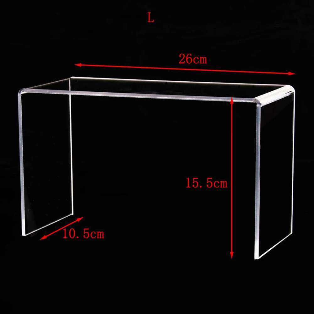 S/M/L акриловая прозрачная u-образная витрина для косметики/лака для ногтей/обуви/сумок/кукол