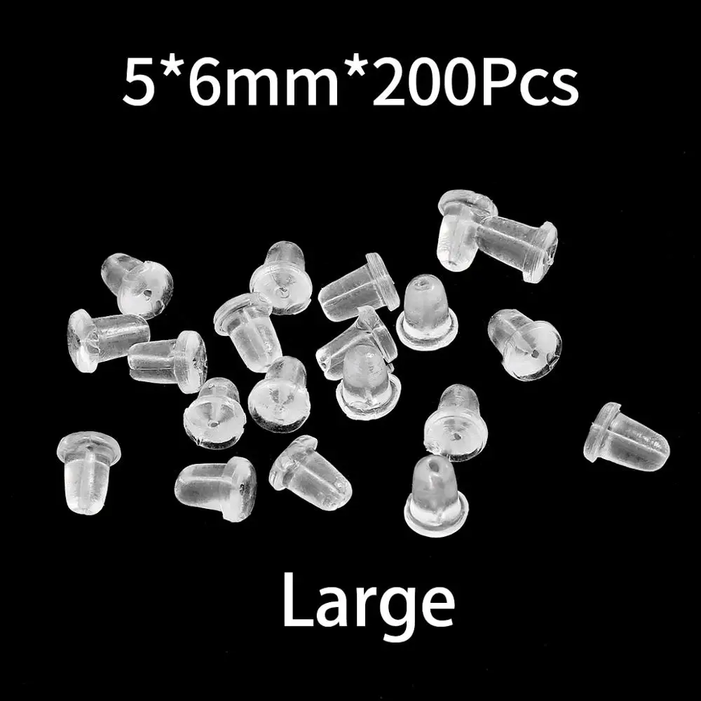 Silicone Earring Backs, 800 Pcs Soft Rubber Earring Stoppers, Clear Earring  Backing Replacement for Stud Post Fishhook Earrings(4 Styles) - Walmart.com
