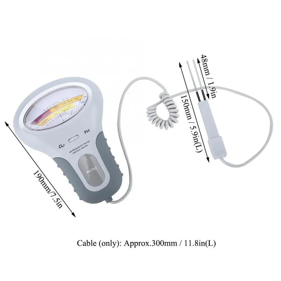 Качество воды тестер PH/CL метр CL2 тестер хлора датчик влажности для плавательный бассейн, аквариум сервоприводы