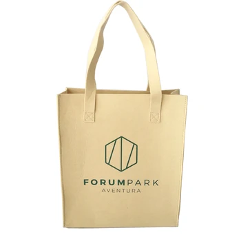 

Custom Printed Logo Felt Fabric Tote Gift Bags Reusable Handbag Party Event Favors Polyester Cloth Non Woven Lady's Shoulder Bag