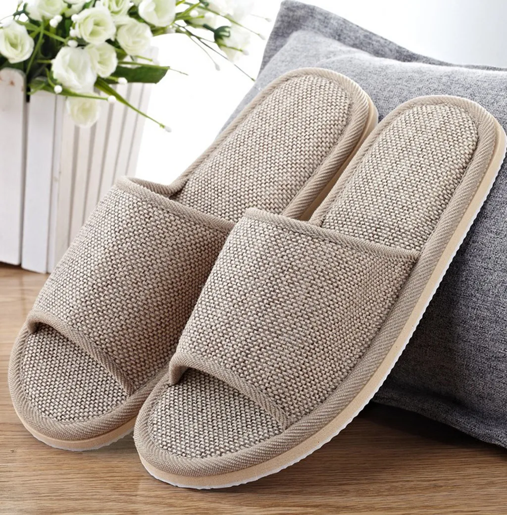 2020 Spring Winter House Slippers For Women Men Soft Cotton High Quality Casual Shoes Family Indoor Lightweight Weaving Slipper | Обувь