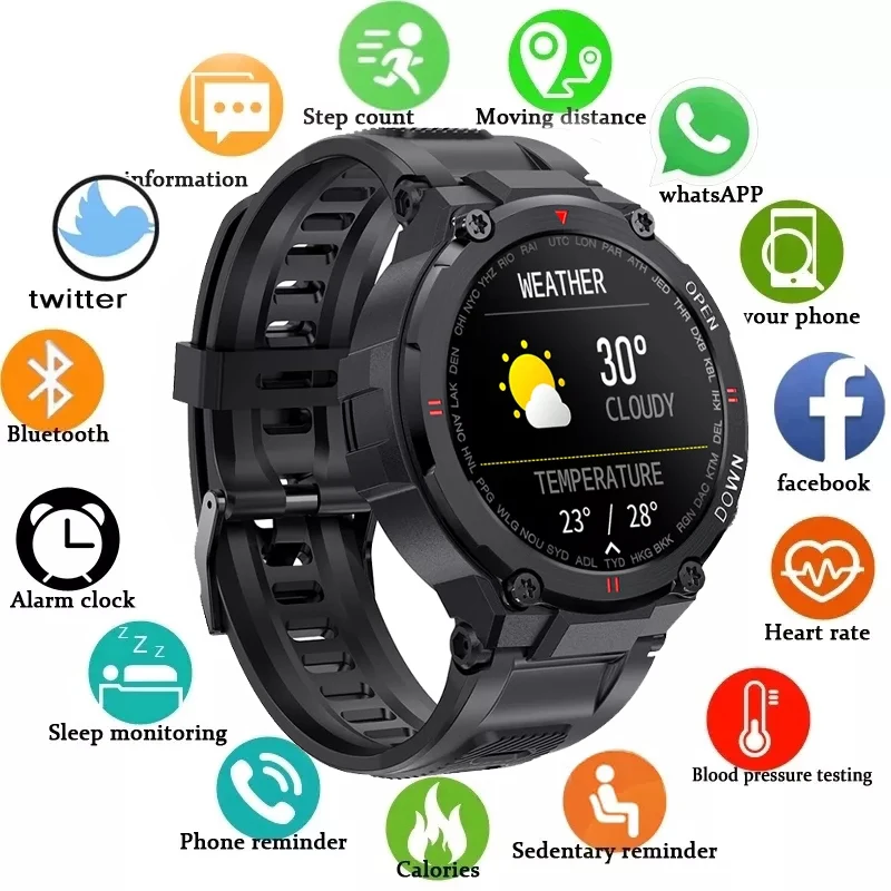 2021 New Smart Watch Men Sports Fitness Bluetooth Call Multifunction Music Control Alarm Clock Reminder Men Smartwatch For Phone