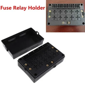 

Car Fuse Relay Holder With Case 18-way Blade Fuse Holder 10-way Relay Socket Box Automobile Central Control Box Car Accessories