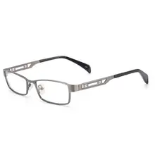 Visionect Men Eyeglasses Rectangular Metal Full Rim Glasses Frame For Prescription Lenses Myopia Reading Varifocal Lens