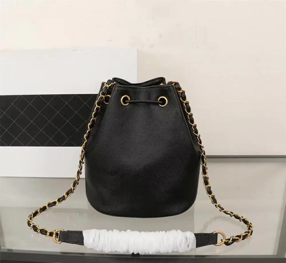 

Luxury handbags women bags designer caviar bucket bag fashion women's fashion bag, 100% leather women's bag free shipping
