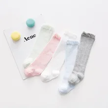 Сетчатые Детские Удлиненные носки для мальчиков и женщин, носки для малышей, хлопковые противомоскитные носки для малышей, одноцветные носки для детей