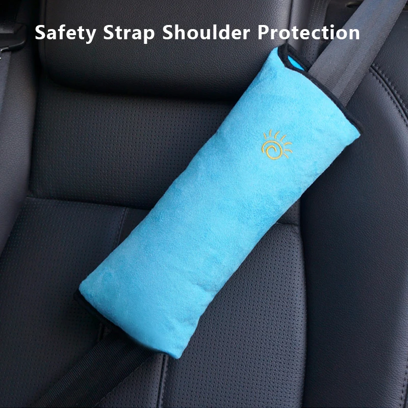 Seat Belt Covers Cushion for boy Girl Anti-Slip Design Protect Neck and Shoulder rubbing Universal for Stroller/Carrier/Pushchair Black Car Seat Strap Pads Covers for Baby Kids 