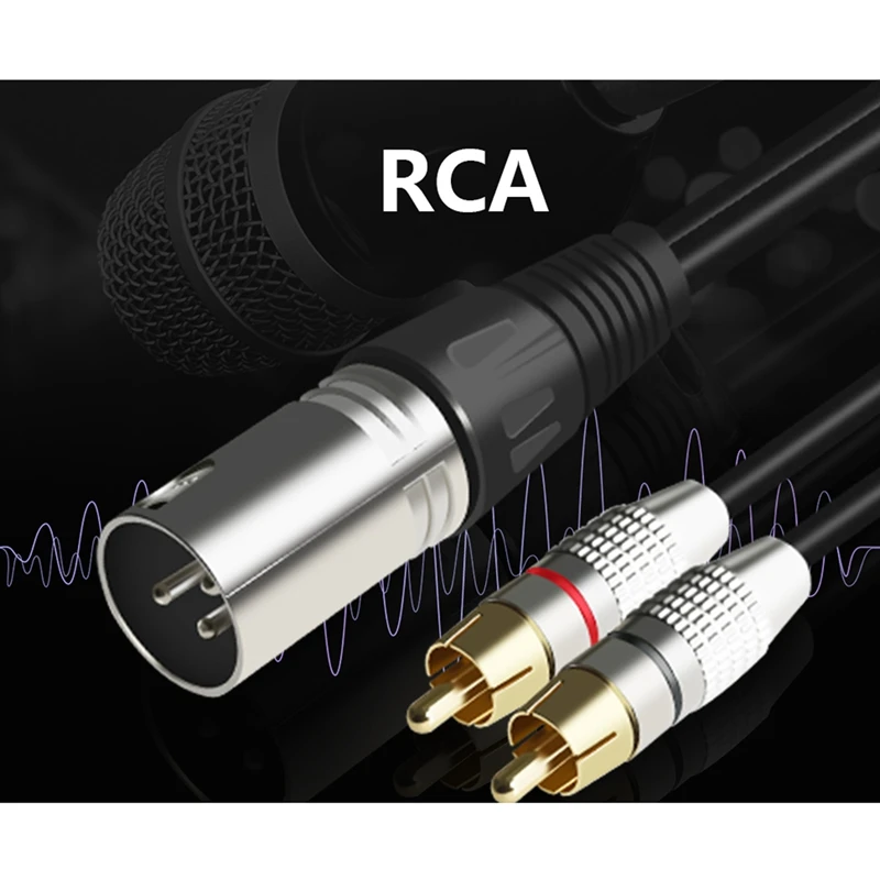 1 XLR  2 RCA  ÷ ׷  ̺ Ŀ Y й ڵ ũ ͽ ܼ  (1.5M)