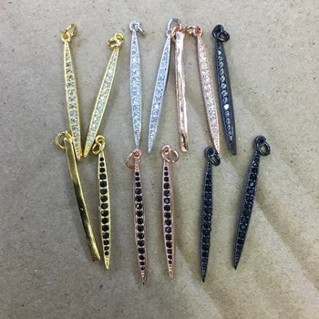 

10 pcs Slim small charm pendant crystal pendants jewelry for necklace making jewelry accessories for women 50909