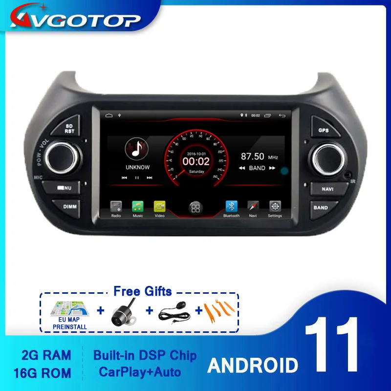 AVGOTOP Android 11 Car Radio Navigation Player for FIAT FIORION MP3 MP4 Wifi Vehicle GPS Multimedia | Автомобили и мотоциклы
