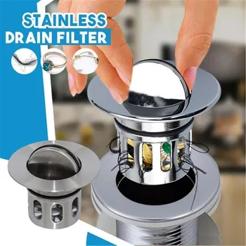 

Stainless steel drain filter universal wash basin bounce drain filter mesh bathroom sink drain filtrar Фильтр бассейна new 02*