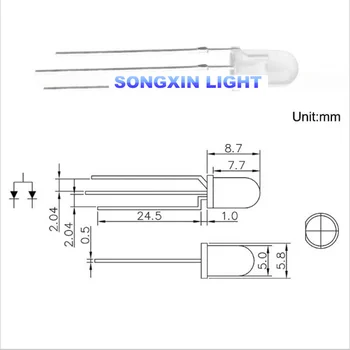 

500pcs LED 3mm Round Diffused Bi color Red & Green two Color Common cathode LED Diode Light Emitting Diode Bi-Color R/YG yin