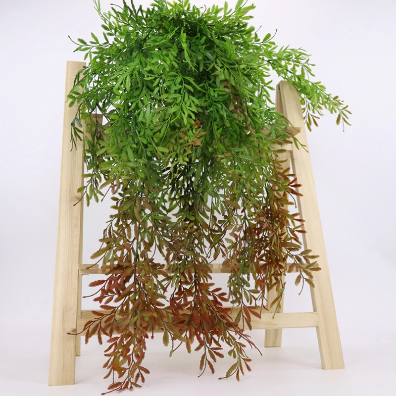 

Artificial Plant 5 Fork Artificial Hanging Vine Plant Willow Leaves Home Garden Wedding Decoration durable High quality