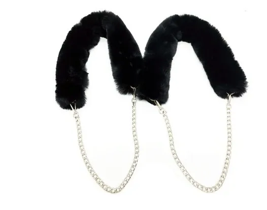 50 cm bag handle Новинка, красочное женское классическое большое плюшевое украшение для сумки, тепловое плюшевое украшение, мех кролика, подходит для Obag - Цвет: 50 cm bag handle