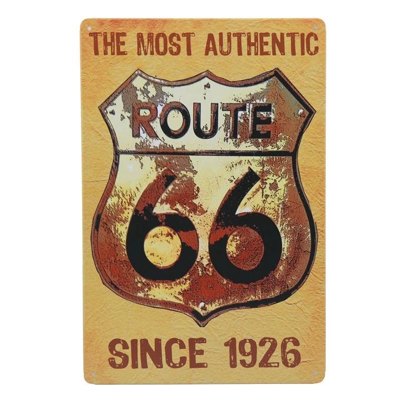 Номерной знак, металлическая пластина, номер автомобиля, Route 66, оловянные знаки, наклейки для бара, домашний декор, металлический гаражный знак, живопись, таблички 8x12 дюймов, H17