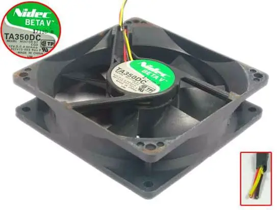 Nidec M34138-57 DC 12V 0.50A Размеры: 90x90x25 мм 3-Провода Сервер вентилятор охлаждения |
