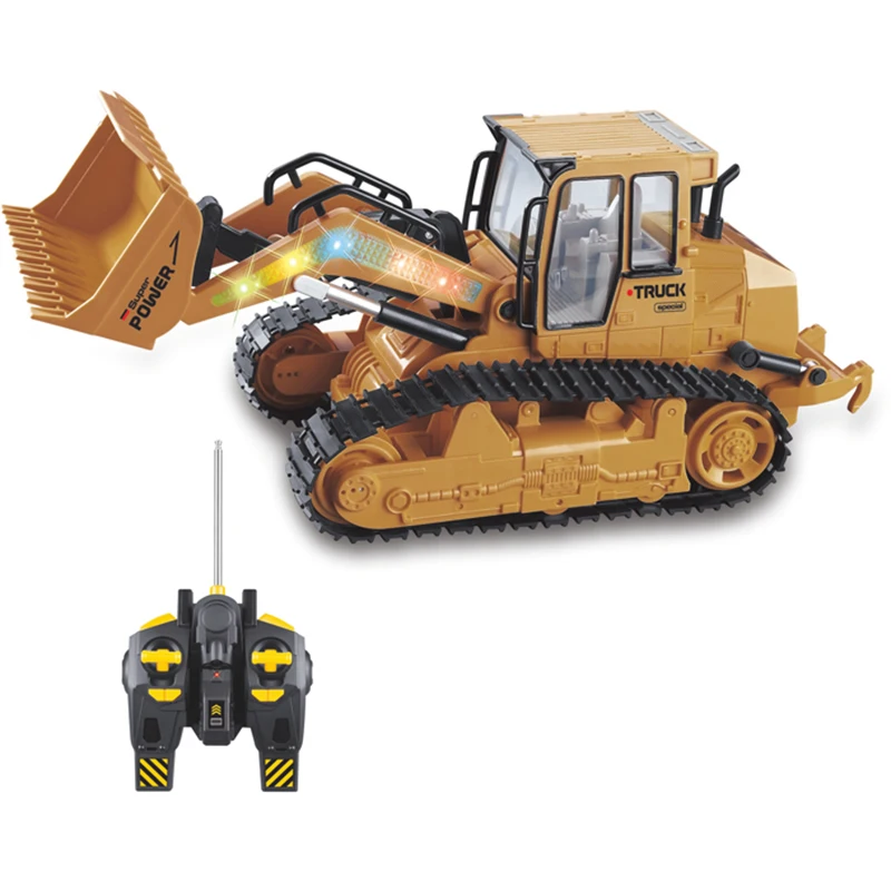 

emulation 1:12 2.4GHz Remote control construction vehicle Bulldozer RC toys with music light RC Bulldozer Children's toy gift