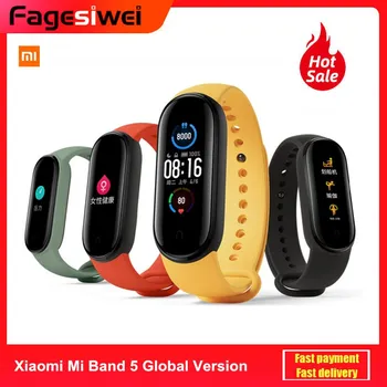 

Global Version Xiaomi Mi Band 5 AMOLED Screen Wristband with Magnetic Charging 11 Sports Modes BT 5.0 Fitness Tracker Smart Band