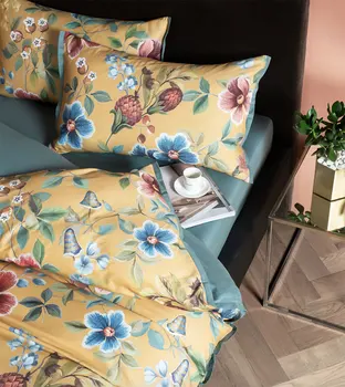 

Colorful pastoral flower bedding set,full queen king 60s cotton yellow blue double home textile bed sheet pillowcase quilt cover