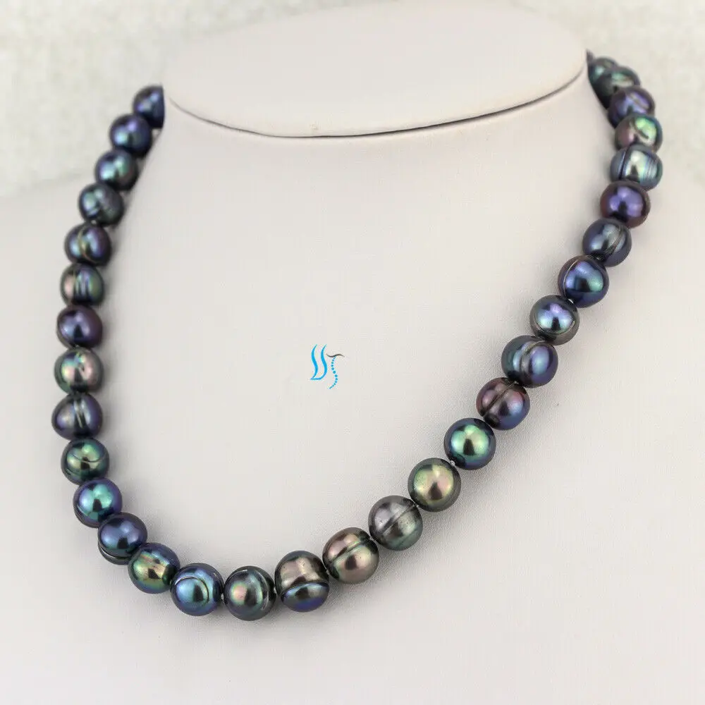 18" 10-12mm Peacock Freshwater Pearl Necklace Strand Fashion Jewelry | Украшения и аксессуары