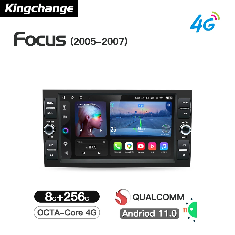Kingchange Octa-Core 8 &quotАвтомобильный видеоплеер для Ford Focus 2 Fiesta Mondeo 4 C-Max радио