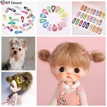 Épingle à cheveux en forme de cœur pour poupée, jolie Mini pince à cheveux en forme de cœur, couleur bonbon, pour BJD Blyth OB11, vente en gros, 10 pièces