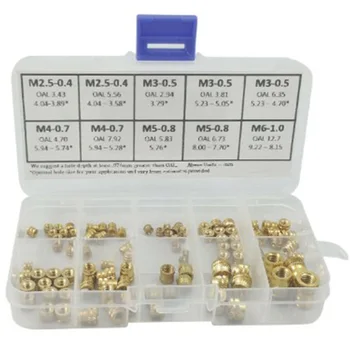 

HTHL-Threaded Brass Heat , Assortment a Metric Brass Threaded Heat Set Screw Inserts for 3D Printing(94 Pcs)