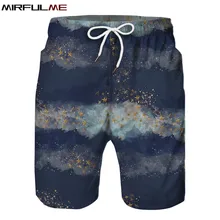 Летние мужские пляжные шорты для плавания, спортивные штаны, Звездные 3D принты, мужские свободные шорты для отдыха, серфинга, мужские плавки для спортзала