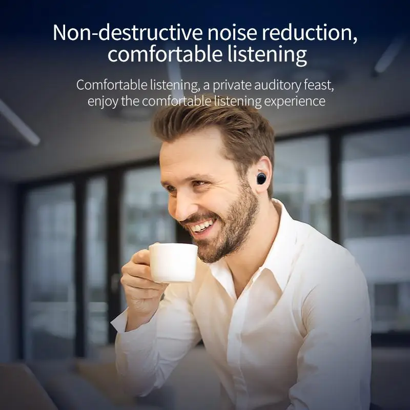 5,0 Bluetooth наушники спортивные беспроводные стерео мини Bluetooth гарнитура с двойной микрофон зарядная коробка