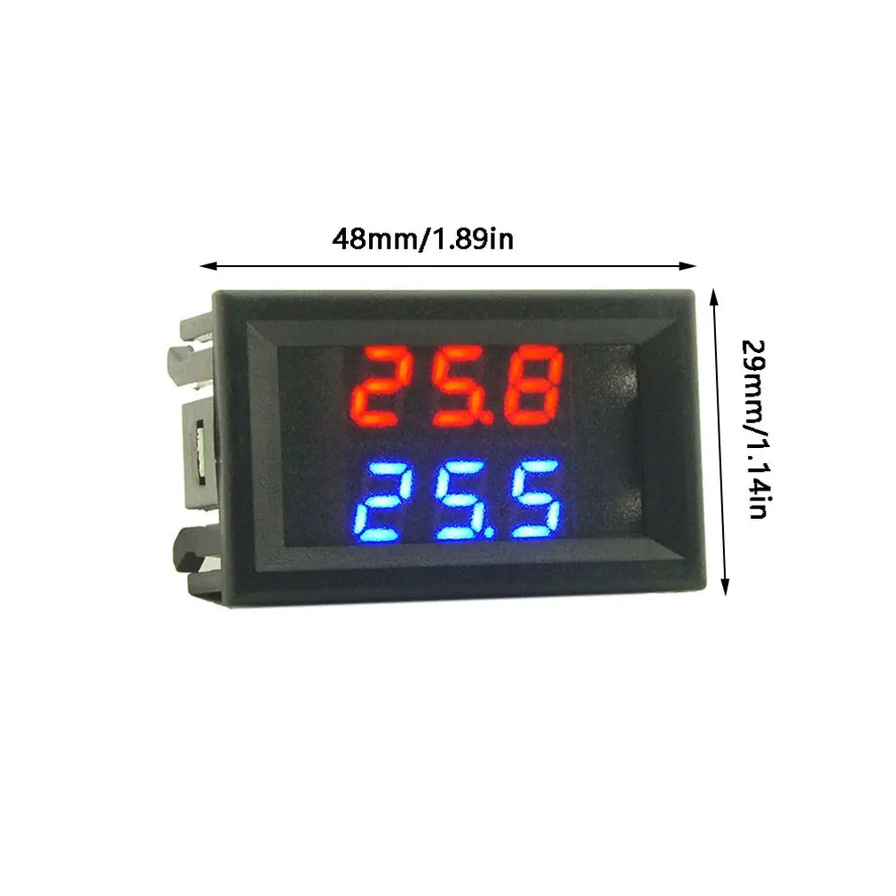 DC 4-28V Thermomètre numérique à double affichage NTC Imperméable Sonde Métal