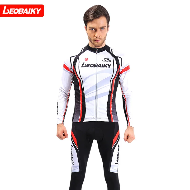 6 Brand Pro Team Men Cycling Jersey Set Long Sleeves MTB Bike Clothes Bicycle Clothing Autumn Thin Cycle Sportswear - Цвет: 6