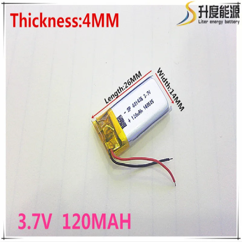 1 шт 401426 3,7 V 120 mah литий-полимерный Батарея с защитой доска для MP3 MP4 MP5 gps Стекло цифровой код Бесплатная доставка
