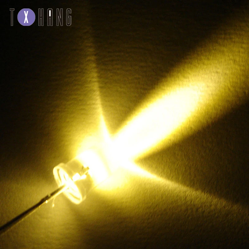 

50/100/1000PCS 3mm Round Warm White Clear F3 LED Diodes Light Bulb colourful
