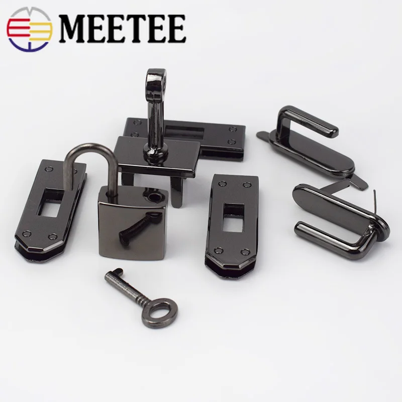 1 комплект(7 шт.) Meetee металлическая сумка для устройств и деталей Женская сумочка застежка замок Пряжка DIY обувь часть кожевенное ремесло 4 цвета