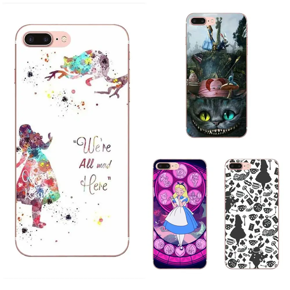 Мягкий ТПУ чехол для Huawei Honor Mate Nova Note 20 20s 30 5 5I 5T 6 7I 7C 8A 8X 9X 10 Pro Lite Play дизайн Алиса в