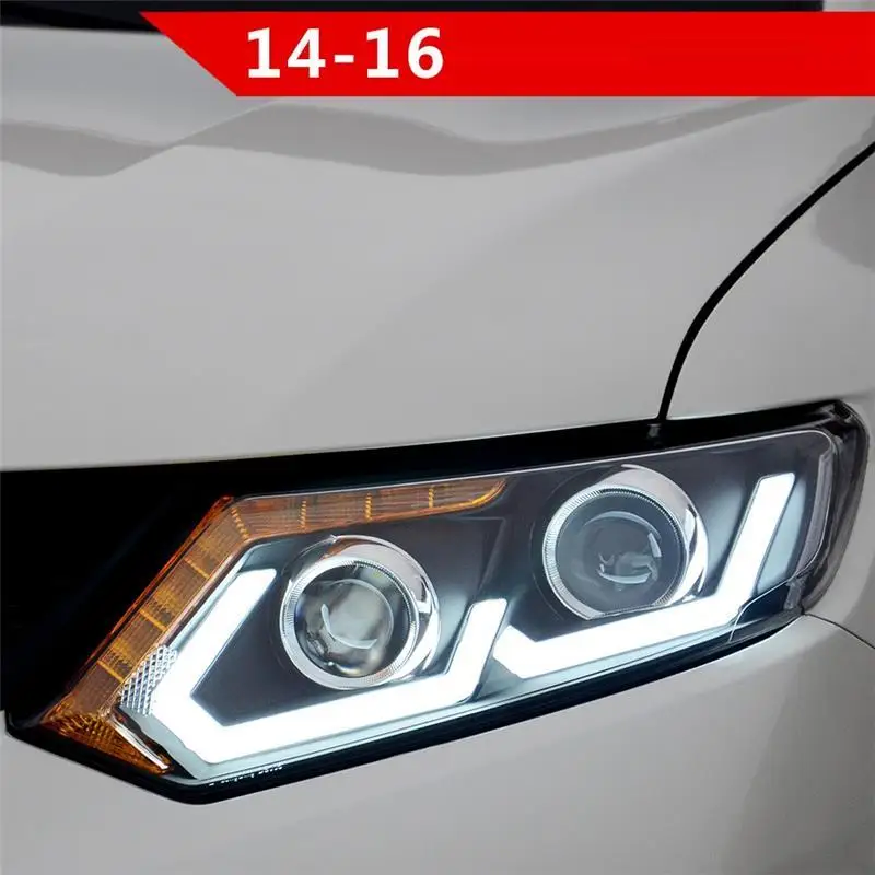 Luces Para Automovil наружные дневные лампы, ходовые Автомобильные светодиодные фары Drl, автомобильные фары в сборе 14 15 16 для Nissan X-TRAIL