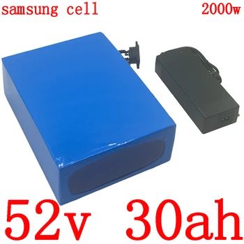 شراء52V 30AH Ebike البطارية 52V ليثيوم بطارية حزمة 52V بطارية سكوتر كهربائي استخدام Samsung 3000mah مع 50A BMS و 5A شاحن