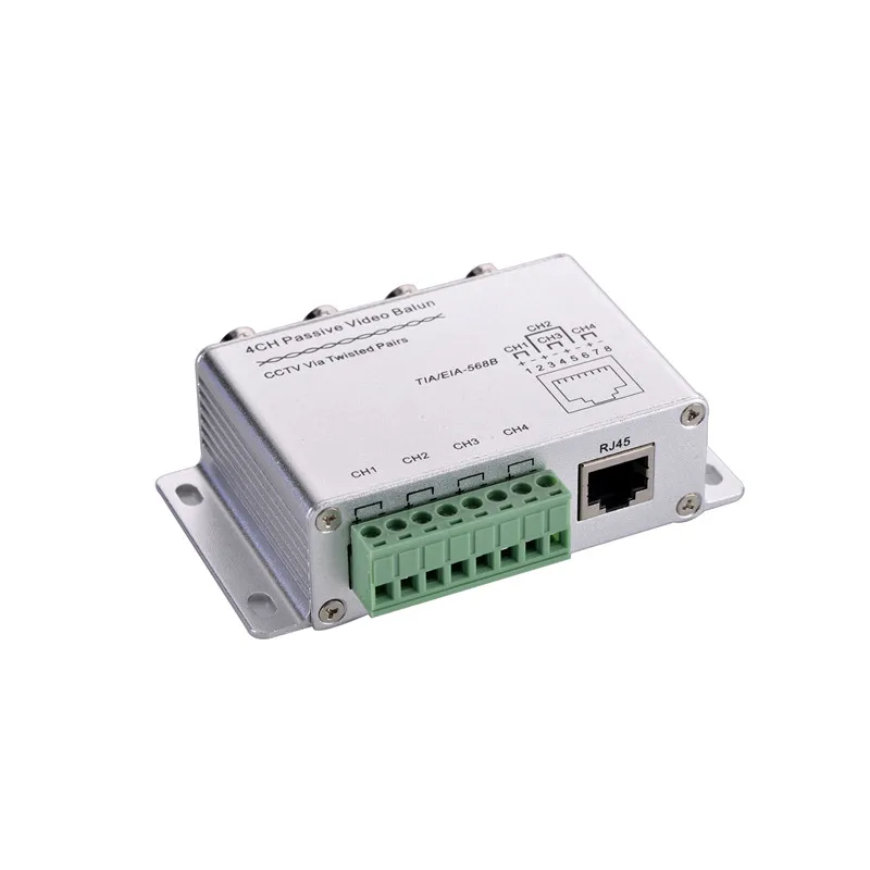4 канальный Активный Пассивный Видео Balun Rohs передатчик приемник 4CH UTP Cat5 RJ45