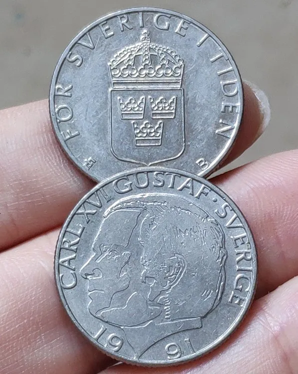 

25mm Sweden ,100% Real Genuine Comemorative Coin ,Original Collection