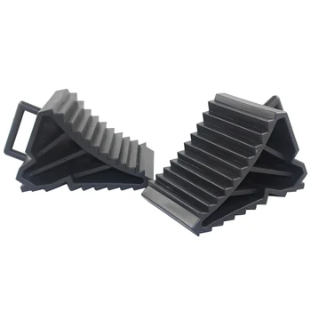 

2pcs Anti-slip Parking Triangle Support Pad Universal Safety Wheel Chocks Blocks Prevent Backwards Control Car Tyre Slip Stopper