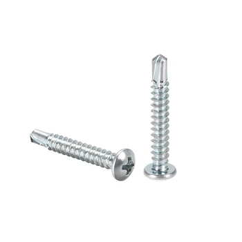 

uxcell 60pcs #10 x 1-1/4" Self Tapping Screws Zinc Plated Carbon Steel Phillips Pan Head Self Drilling Screws for Home DIY