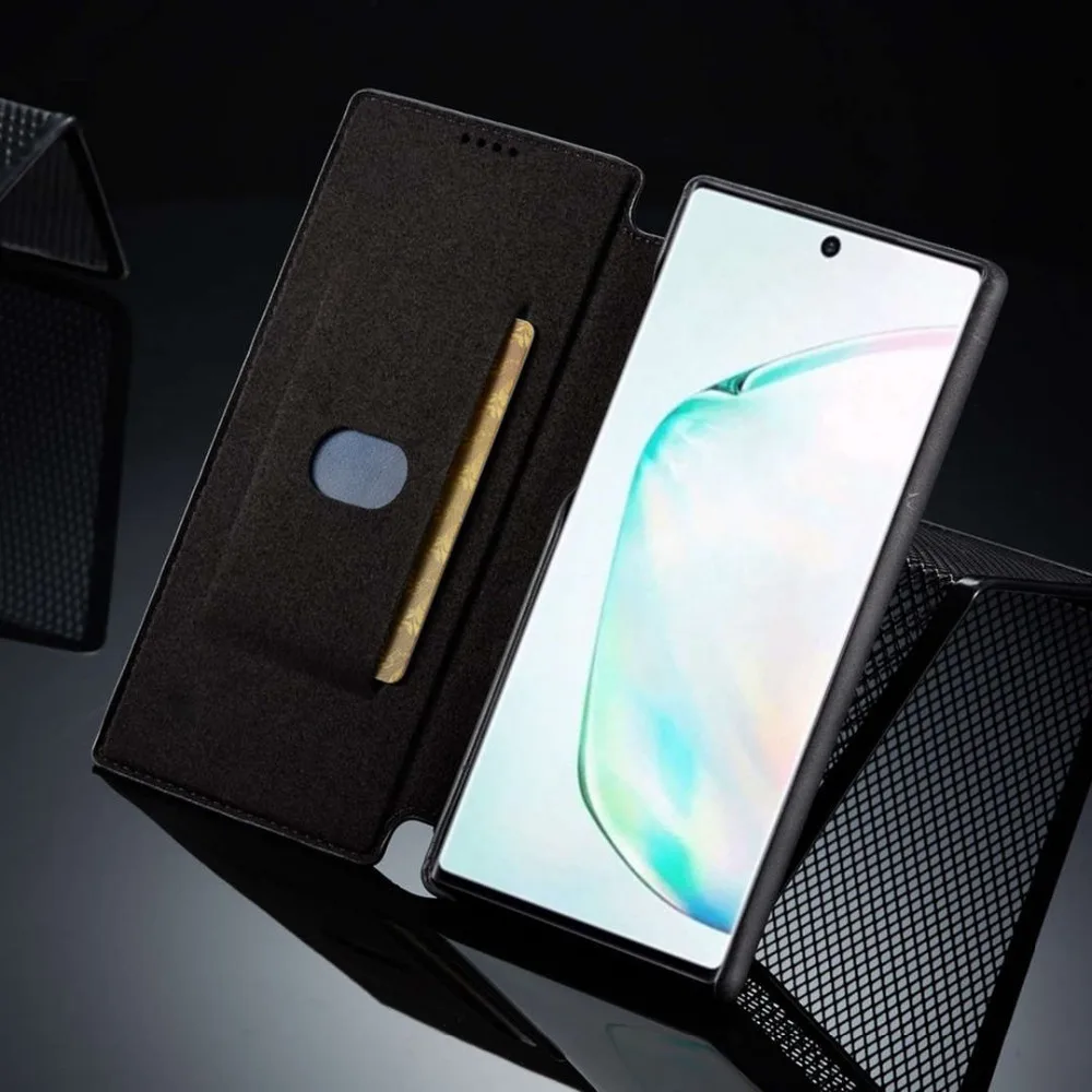 Роскошный кожаный флип-чехол для телефона для samsung Galaxy Note10 Plus Note10 Кошелек держатель для карт слот задняя крышка для Galaxy Note10 Coque