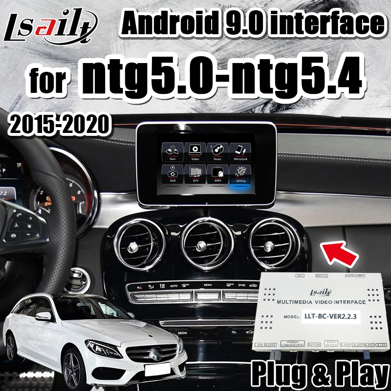 Мультимедийный видеоинтерфейс Lsailt CarPlay и Android для Mercedes Benz NTG 5 0-5 4 с GPS-навигацией