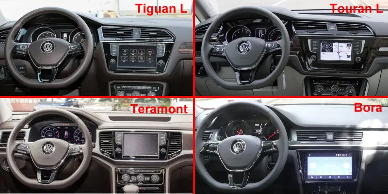 Для VW Tiguan L Touran L Teramont C-TREK Bora автомобильный экран динамическая траектория обратная парковка задняя камера ручка багажника