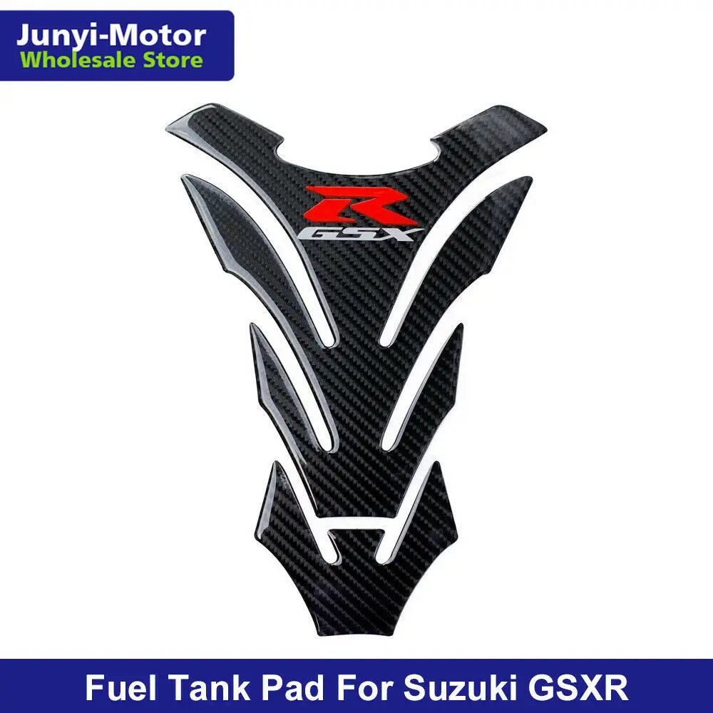 Real Carbon 3D Sticker Decal Emblem Protection Tank Pad Gas Cap For SUZUKI GSXR600 750 1000 1300 Hayabusa