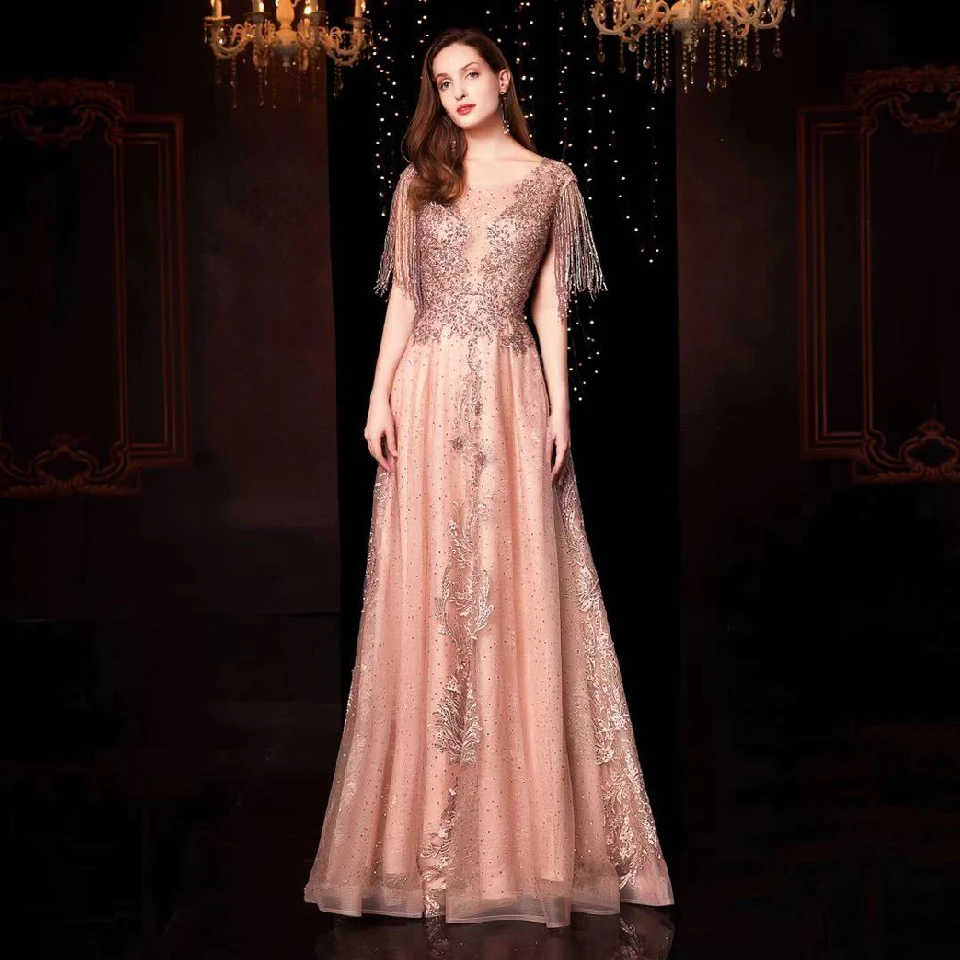 Lakshmigown, сексуальное женское вечернее платье, длинное, стразы, расшитое бисером, формальное, Дубай, вечерние платья,, для особых случаев, открытая спина